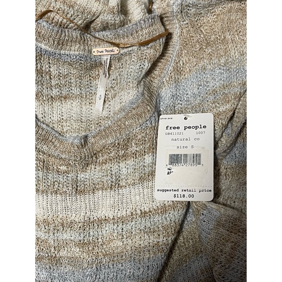 Free People Always Sunny Days Knit Tunic Top NWT - S - Picture 10 of 13